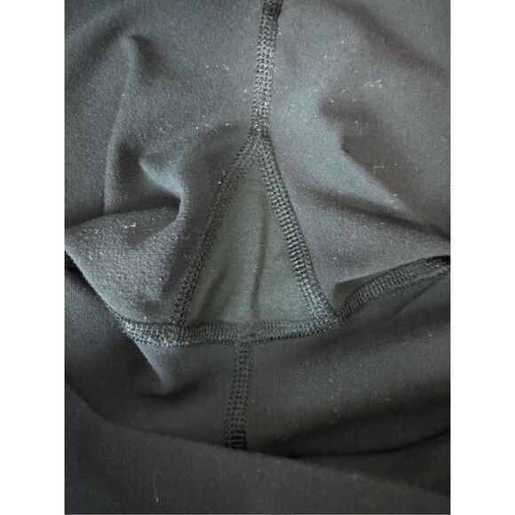 Lululemon Fold Over Waist Y2K  Black Crop Leggings Size Medium - Picture 7 of 7
